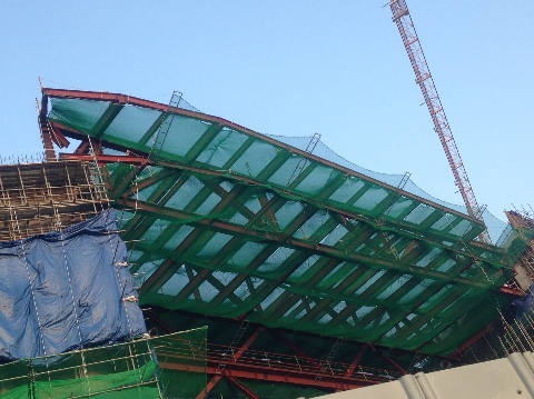 Lưới an toàn dù xanh chống vật rơi Hàn Quốc