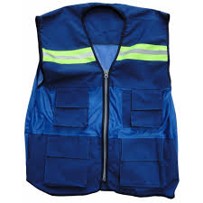 Áo phản quang gile 6 túi hộp vải Hàn lưới Hàn Quốc màu ghi sáng