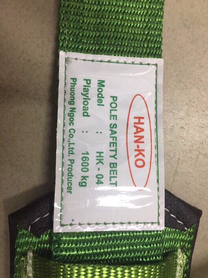 Dây an toàn đơn HANKO – 02 dây móc treo (HK-04) chất lượng ( TCVN)