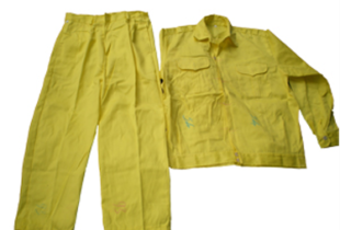 Quần áo bảo hộ kaki cotton dày màu vàng chanh