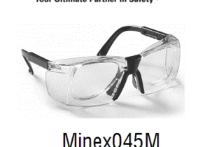 Kính bảo hộ Minex045M có gọng lắp mắt kính cận viễn